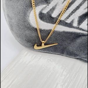 14k Gold Nike Pendant Nike 14K Gold Coated Necklace